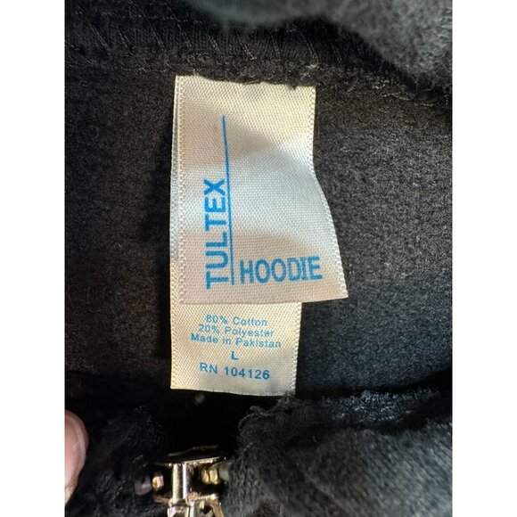 Tultex Black Hoodie Yes This Is A Cult Size Large Black Zip-Up - Picture 2 of 12